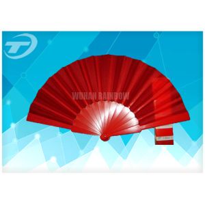 Advertising or promotion hand held fan with plastic ribs and fabric , can print