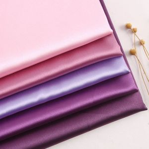 97% Polyester 3% Spandex Woven Plain Dyed Elastic Satin Fabric