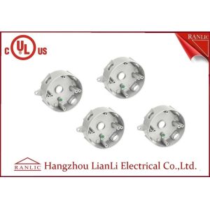 Grey Aluminum Round Weatherproof Conduit Box 5 Holes 1/2" 3/4"