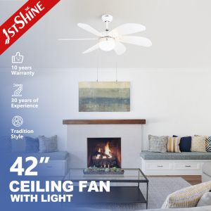 Buy cheap Pull Chain Style 42 Inch AC Motor LED Ceiling Fan With 6 MDF Blades from wholesalers