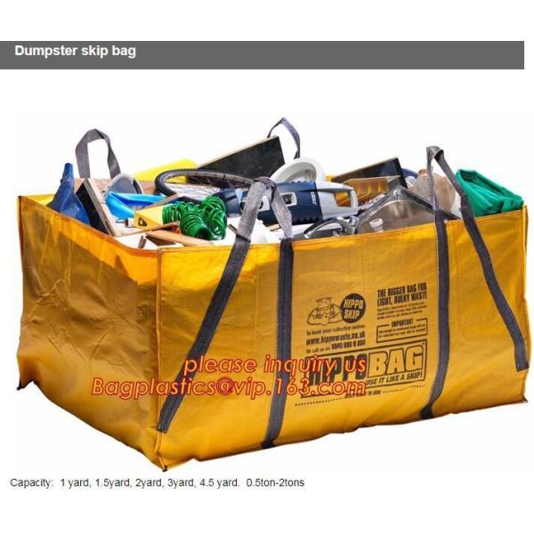 SKIP BAGS, DUMPSTER SKIP BAGS, Construction waste skip bag FIBC garbage dumpster