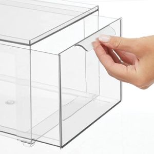 Multifunction Makeup Stackable Clear Plastic Organizer Drawers With Lid