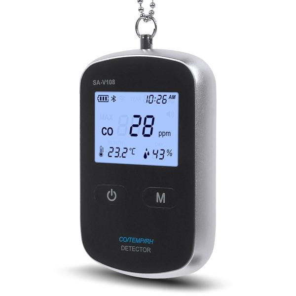Smart WiFi Portable Carbon Monoxide Detector & Alarm - 2.4GHz WiFi/App Control,