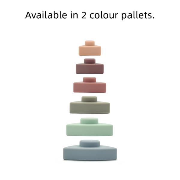 Teething Triangle Silicone Baby Stacking Toys 100% Food Grade