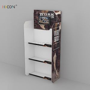 3-Tiers Custom White Acrylic Shoe Storage Display Rack with LCD Screen