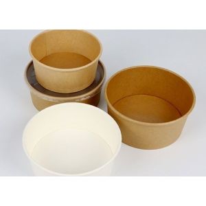 Eco Friendly Kraft Disposable Food Storage Containers With Lids