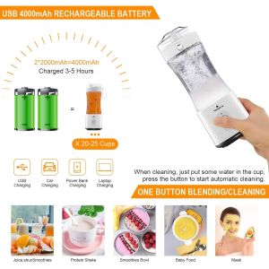 Portable and Safe Mulli Blender with Six Blades for Grinding Blending and More