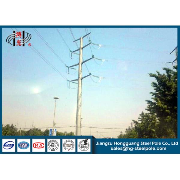 50FT 2 Sections 69KV Electrical Power Transmission Pole With Galvanization /