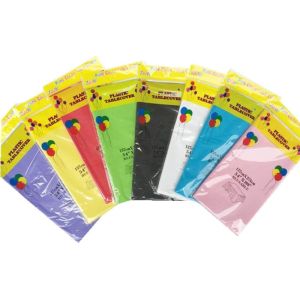 6 Pack 54 inch x 108 inch Premium Plastic Picnic Tablecloth Rectangle Waterproof