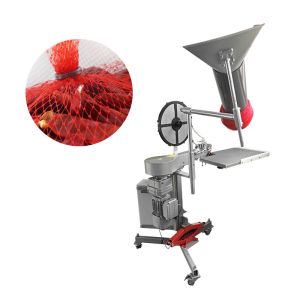Semi Automatic Net Packaging Machine Green Lemon Fruit Vegetable Mesh Bag