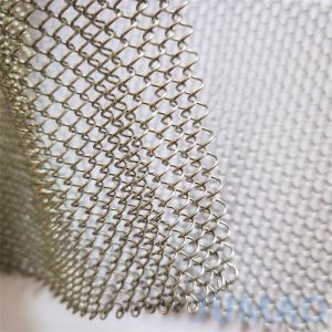 Spiral Metal Mesh Curtains With Diamond Holes For Space Division