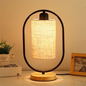 Chinese Style Table Lamp Bedroom Bedside Lights Vintage Wooden table lamp(WH-MTB