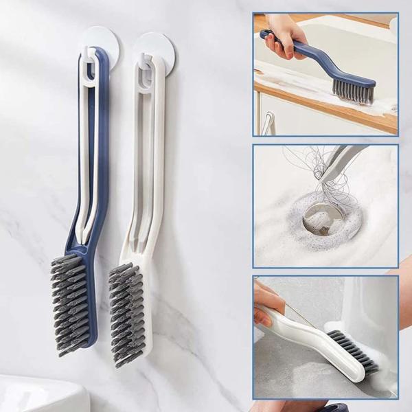 Custom Handhold 2 In 1 Multipurpose Crevice Cleaning Brush Window Corner Gap Sliding Door Track Dust Cleaner Brush