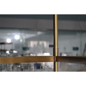 Customized Tiered Round Chandelier 152cm Crystal Chandelier With Brass Finish