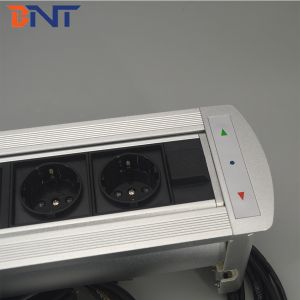 CE approved motorized rectangle smart table power tabletop socket box