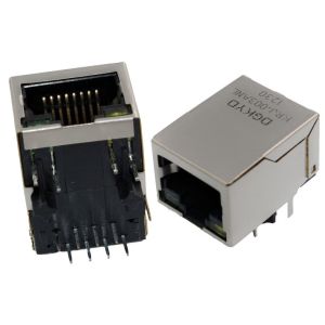 Wholesale 1x1 Tab Down 10 / 100 BASE Cat5e RJ45 Jack With Internal Transformer from china suppliers