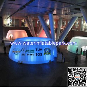 Indoor Exhibition Round Inflatable Lighting Tent , Solar Power Tent