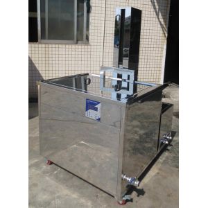 Wheel Rim Cleaning Ultrasonic Engine Cleaner Plc Controlled With Hydraulic Lift