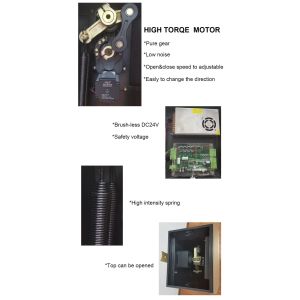 Weatherproof Traffic Barrier Gate Mechanism For Straight Pole Boom