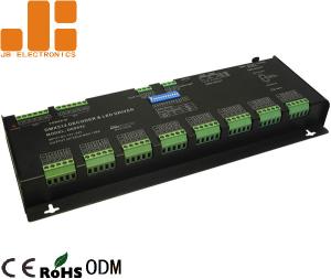 China 32 Channels Black LED DMX512 Decoder For RGBW Lighting Constant Voltage PWM Signal on sale