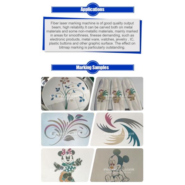 20w 30w 50w 100w Small Mini 3d Color Portable Raycus IPG Metal Stainless Steel Fiber Laser Marking Machine With Rotary