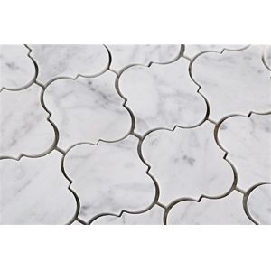 Decorative Geometric Lantern Stone Mosaic Tile Arabesque Baroque Shaped