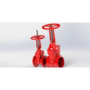 Resilient Seated UL FM Gate Valve With Rubber Disc Flange Or Grooved Type