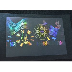 Transparent Holographic Security Stickers Double Layer Strong Adhesive