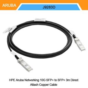 Hpe Aruba Networking 10g SFP+ to SFP+ 3m Direct Attach Copper Cable (J9283D)
