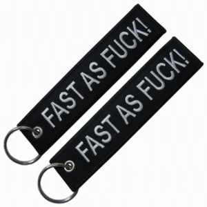 Cool Personalized Embroidered Keychains PMS Color Flat Appearance