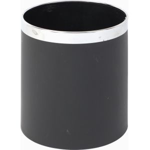 Black Hotel Bedroom Double Layer Plastic Waste Dustbin