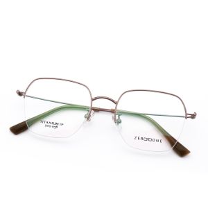 Titanium Half Frame Glasses Polygons Titanium Glasses Beta Titanium Frame