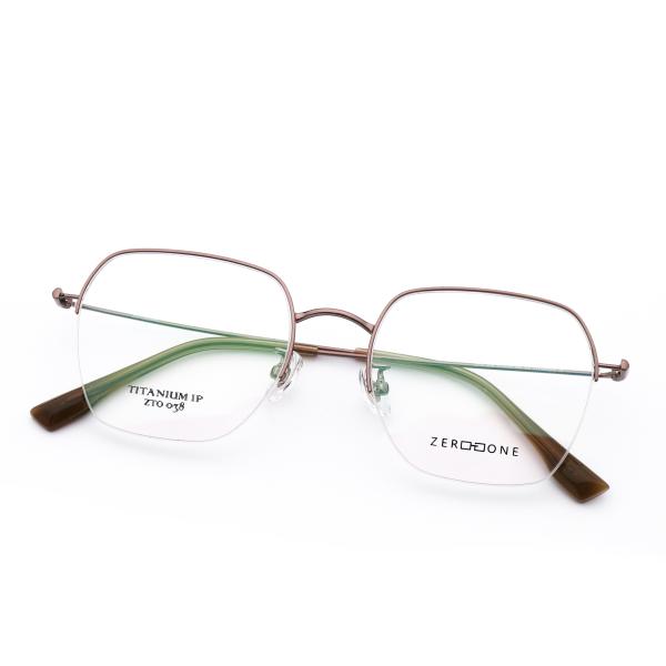 Titanium Half Frame Glasses Polygons Titanium Glasses Beta Titanium Frame