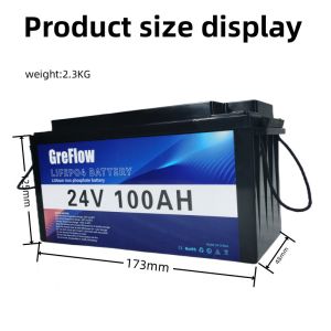 Smart BMS 24 Volt Lithium Iron Phosphate Deep Cycle Battery For Marine RV