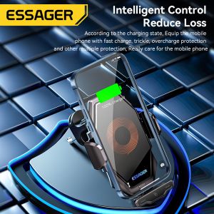 Essager 2023 Pilot 15W Wireless Car Phone Holder High Power 360 Free Rotation