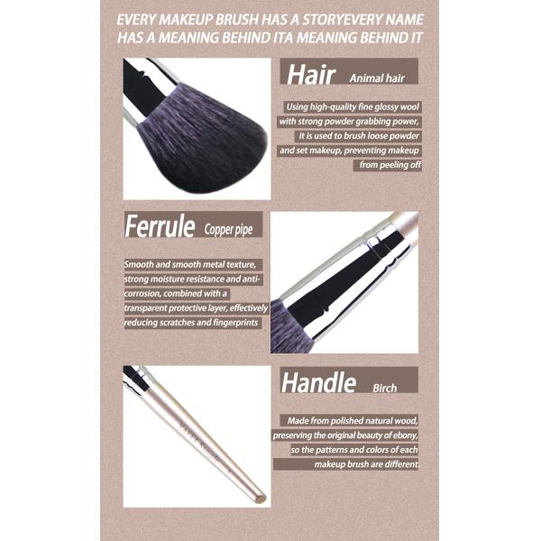 291A01915 Makeup Brush Set Custom Logo Makeup Brush Suit With Wood Handle