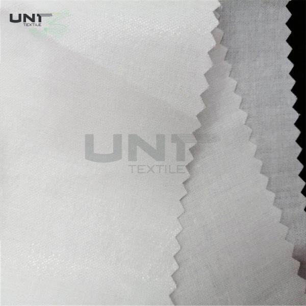 100% Cotton 30D * 30D Shirt Collar Interlining Woven Fusible Lining For Men Shirt