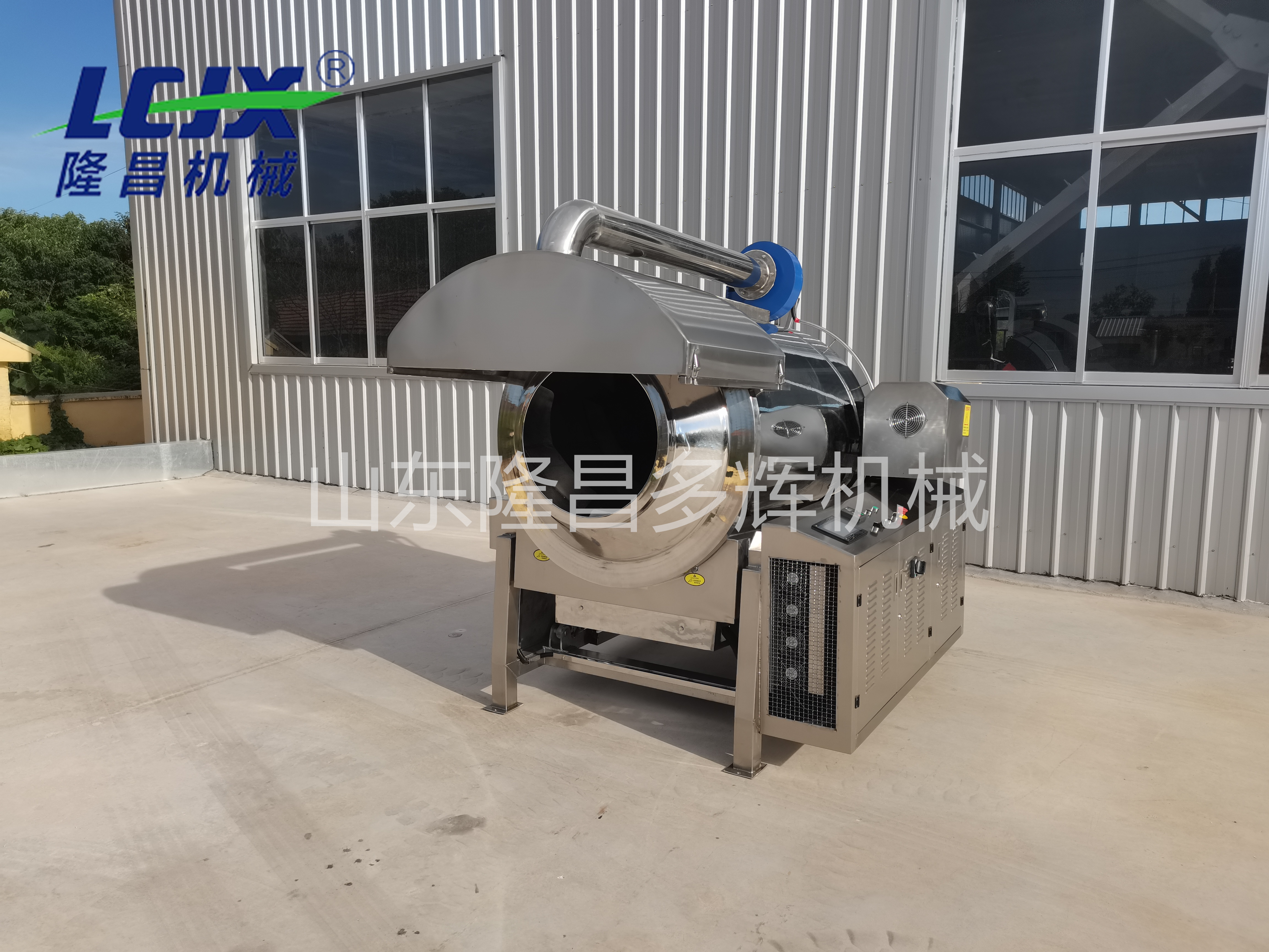 SS304 Commercial Nuts Roasting Machine Gas Heating Chestnut Roaster Adjustable Speed