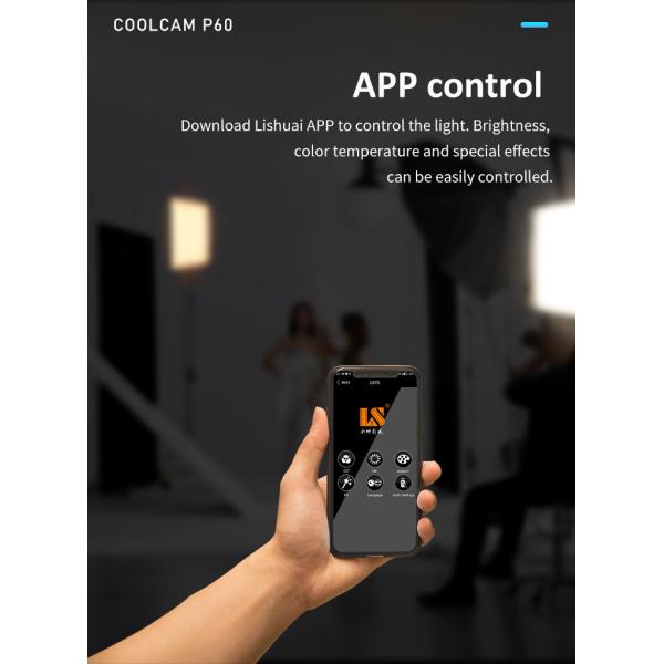 Aluminum Frame Bi-Color LED Photo Studio Lights 60W COOLCAM P60