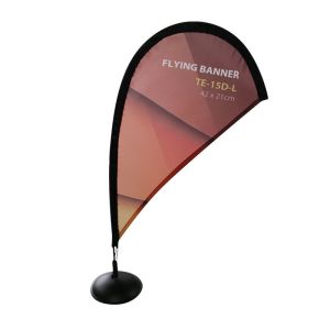Mini Feather Flag Banners Single Sided Teardrop Shape Polyester Material
