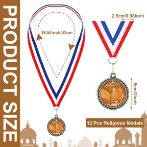 Custom Engraved Religious Cross Medal with Neck Ribbon Gift