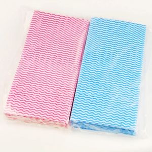 Spunlace Nonwoven Kitchen Wipes Disposable Multi Color Polyester Viscose