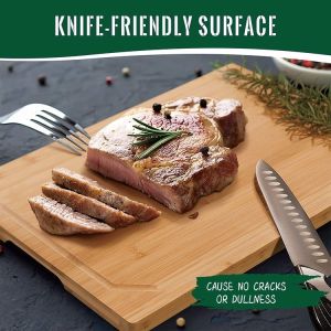 Natural Colour Large Bamboo Cutting Board with Customized Design and Rectangle