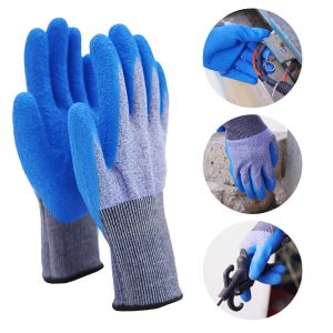 18 Gauge Latex Coated Hand Gloves Cut Resistant ANSI A4 Gloves For Construction