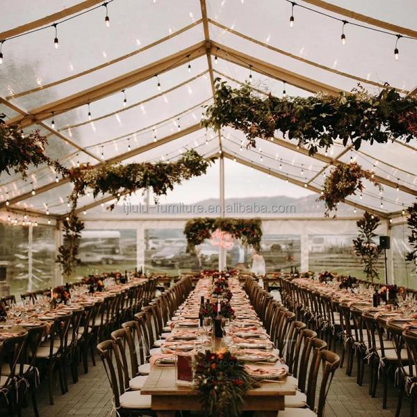 Solid Wood Cross Back Chairs with Nitrolacquer Finish and Modern Stacked Design W50*D44*H89CM