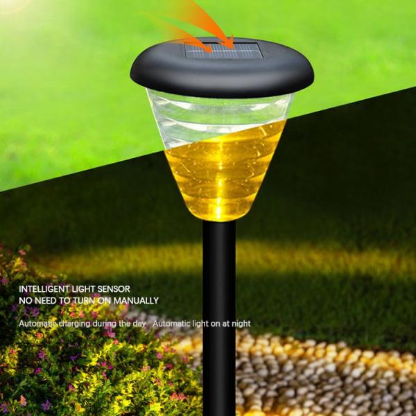 Led Solar Lights Outdoor Waterproof For Walkway Yard With 150° Beam Angle Auto ON/OFF