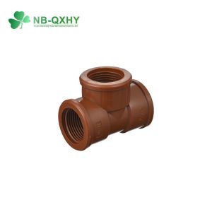 High Pressure Pn16 Red Pipe Fittings Pph Reducing Tee Customized Design Request