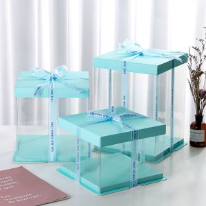 Customizable Paper Thickness Cake Packaging Boxes with CMYK / Pantone Printing