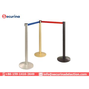 Wholesale SS Security Bollards Crowd Control Removable Barriers With Retractable Safety Belt from china suppliers
