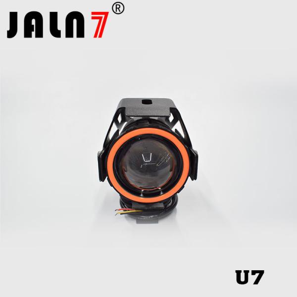 Motorcycle Headlight Led JALN7 U7 15W Fog Driving Running Light with Angel Eyes